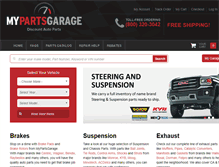 Tablet Screenshot of mypartsgarage.com